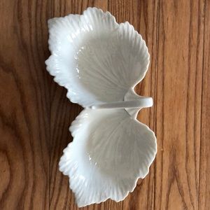 Lenox double leaf and double clamshell Candy dish